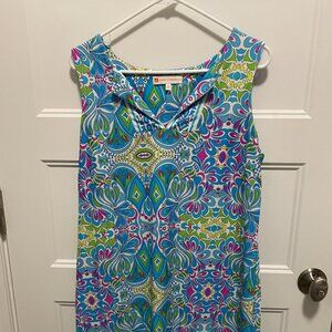 Jude Connally Size XL Bright Mod Geo Print Catalina Sleeveless Dress